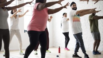 Exercise class with adults